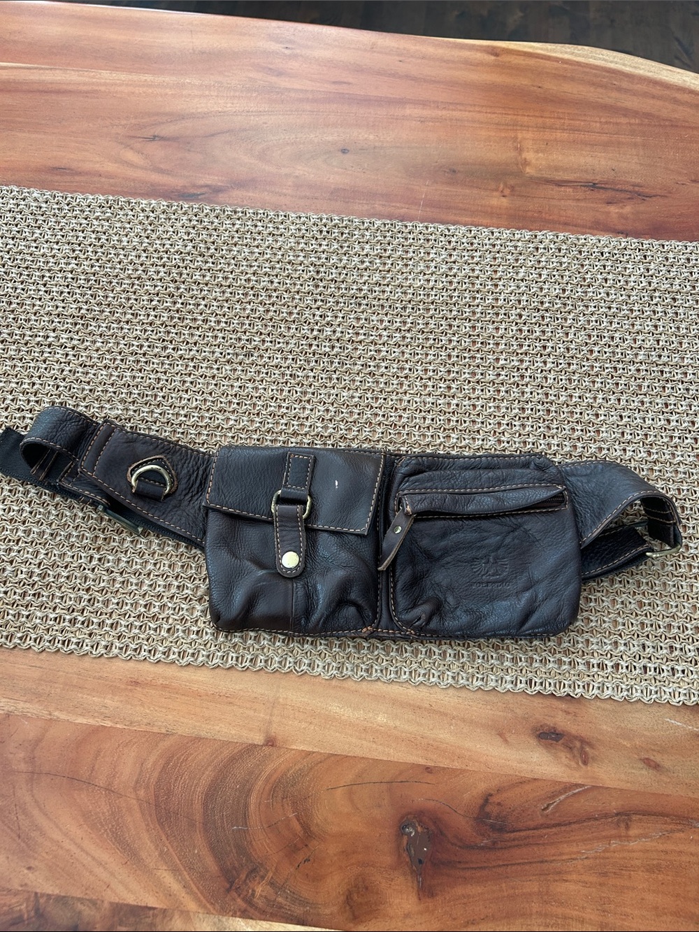 Vintage Rolendio Brown Leather Waist belt bag